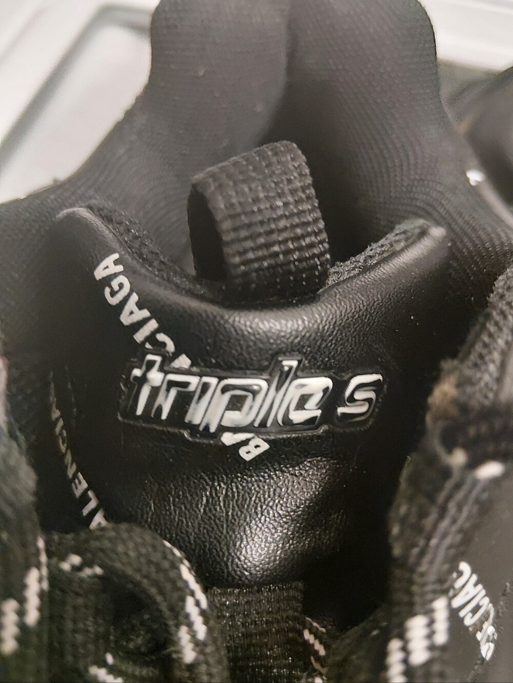 Balenciaga Black Triple S Lace-Up allover Logo Sneakers(Yes Their Real!!!) - Picture 13 of 16